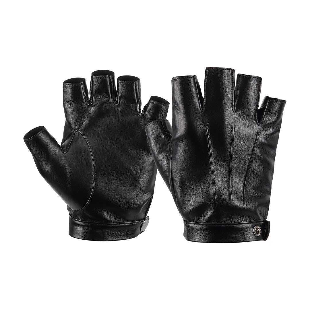 New Fingerless Gloves Women Hot PU Leather Gloves Driving Half Finger