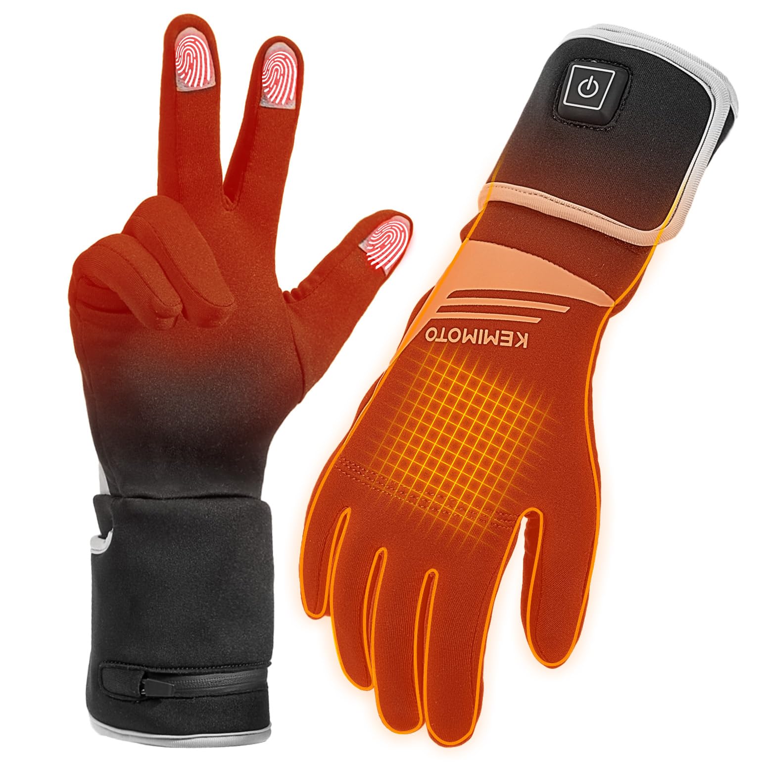 Ice Fishing Rechargeable Waterproof Heated Gloves - KEMIMOTO, L