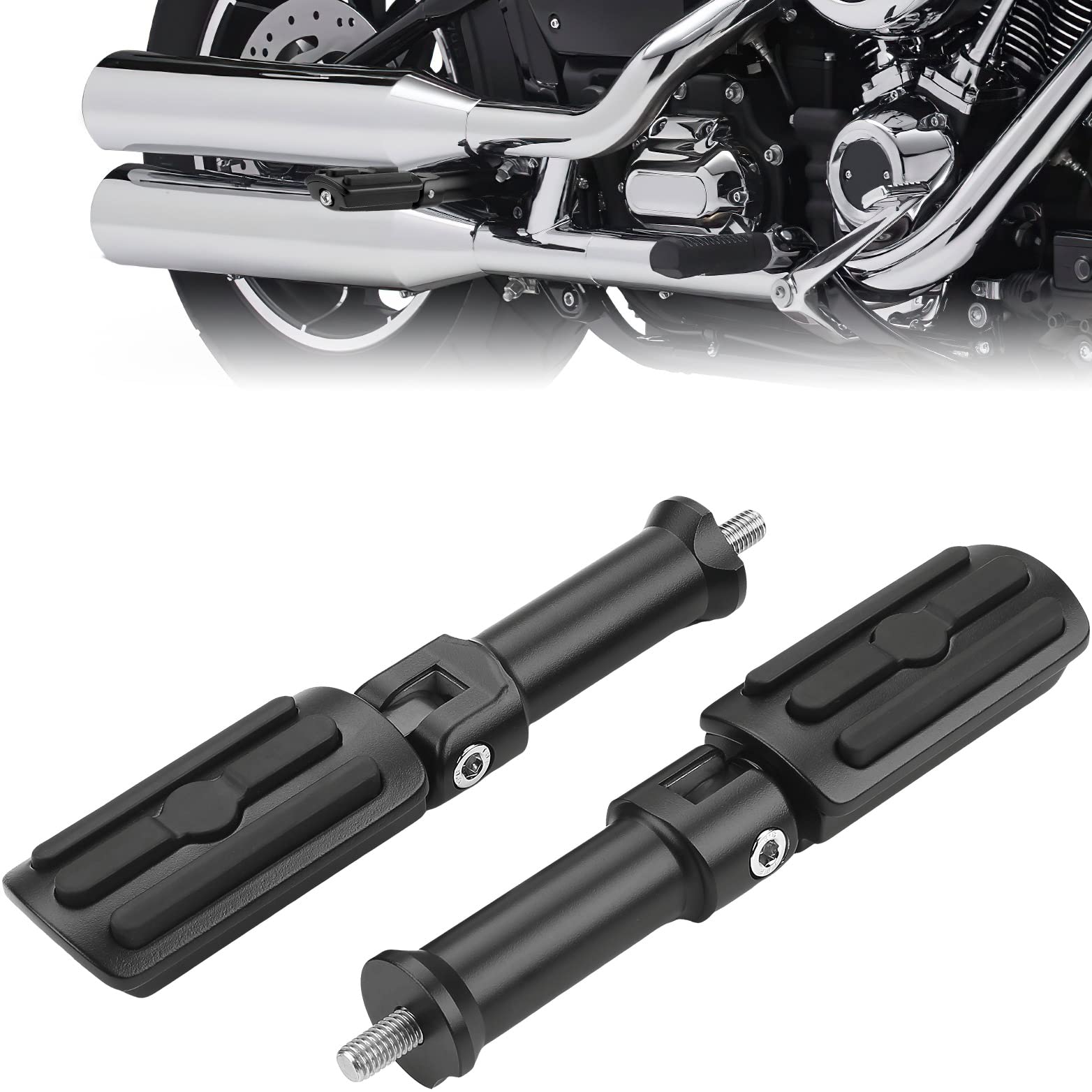 Passenger Foot Pegs with Support Mounting Kit for Softail – Kemimoto