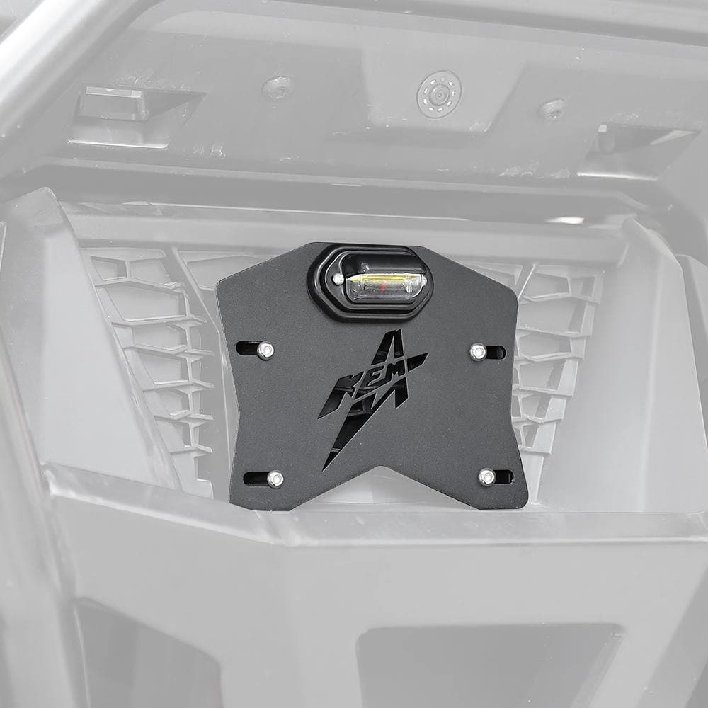 Universal 12V Lighted License Plate Holder for Can Am X3 / Polaris RZR