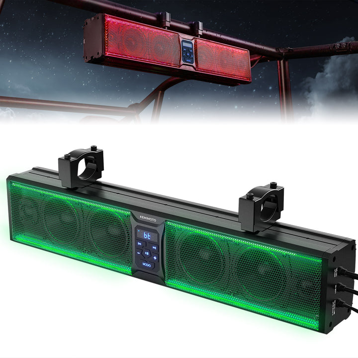 26 Inch UTV Sound Bar w/ MUSIC SYNC RGB Multicolor Lights