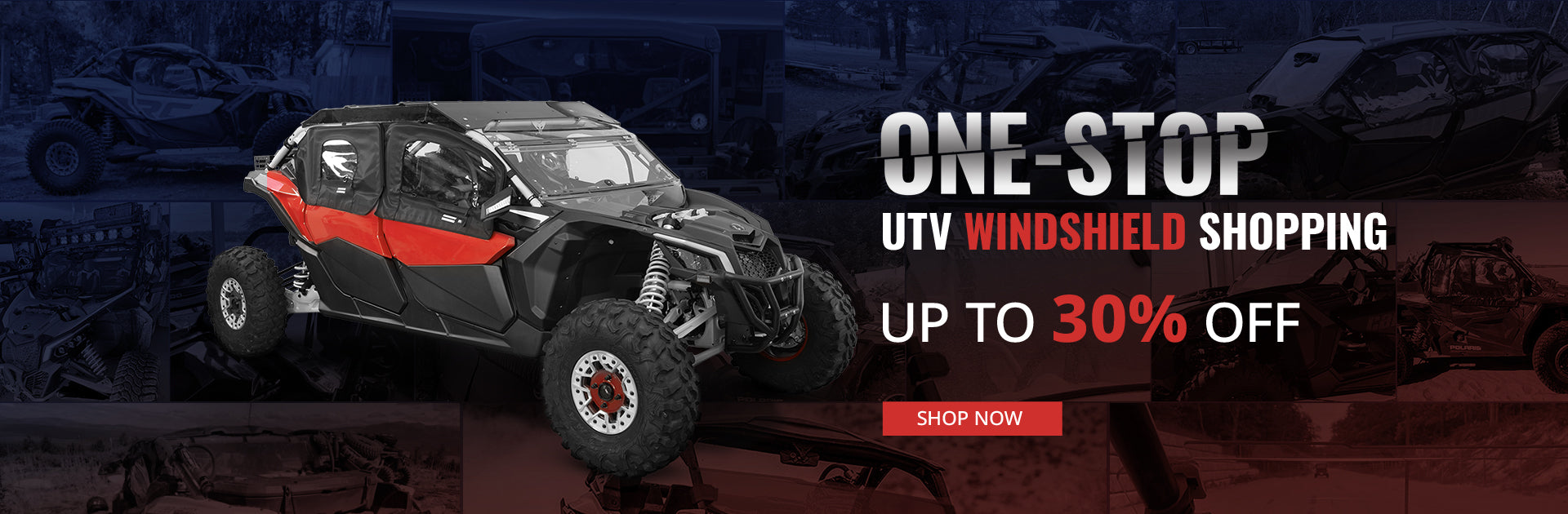 One-Stop UTV Windshield Shopping at Kemimoto Up to 30%Off