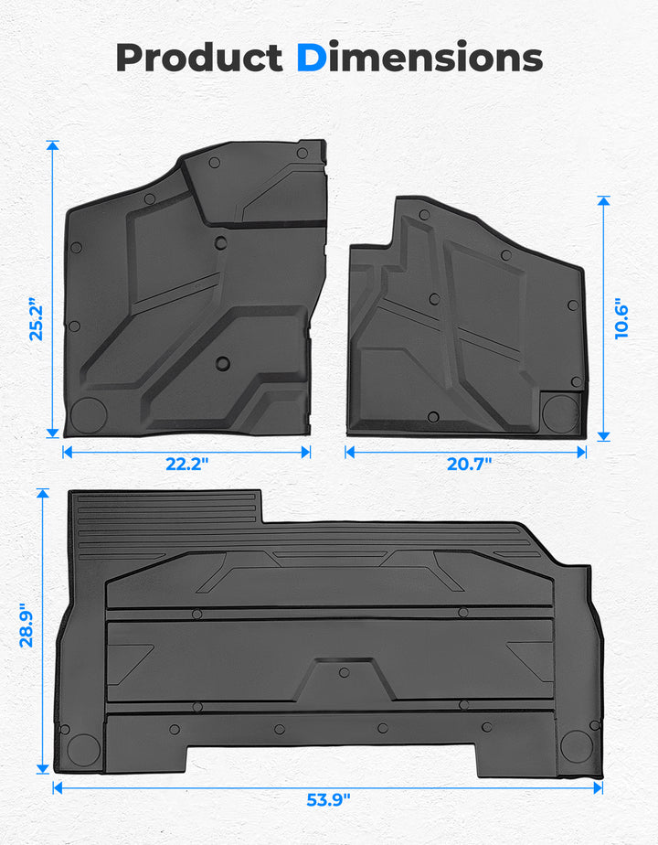 Front and Rear TPE Floor Mat for Polaris Xpedition XP 5/ADV 5 2024+