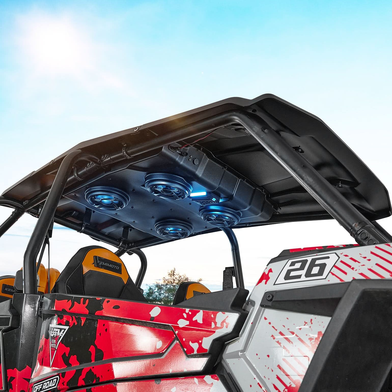 UTV Audio Roof System with 4 Speakers for RZR XP4 1000 (2014-2023)