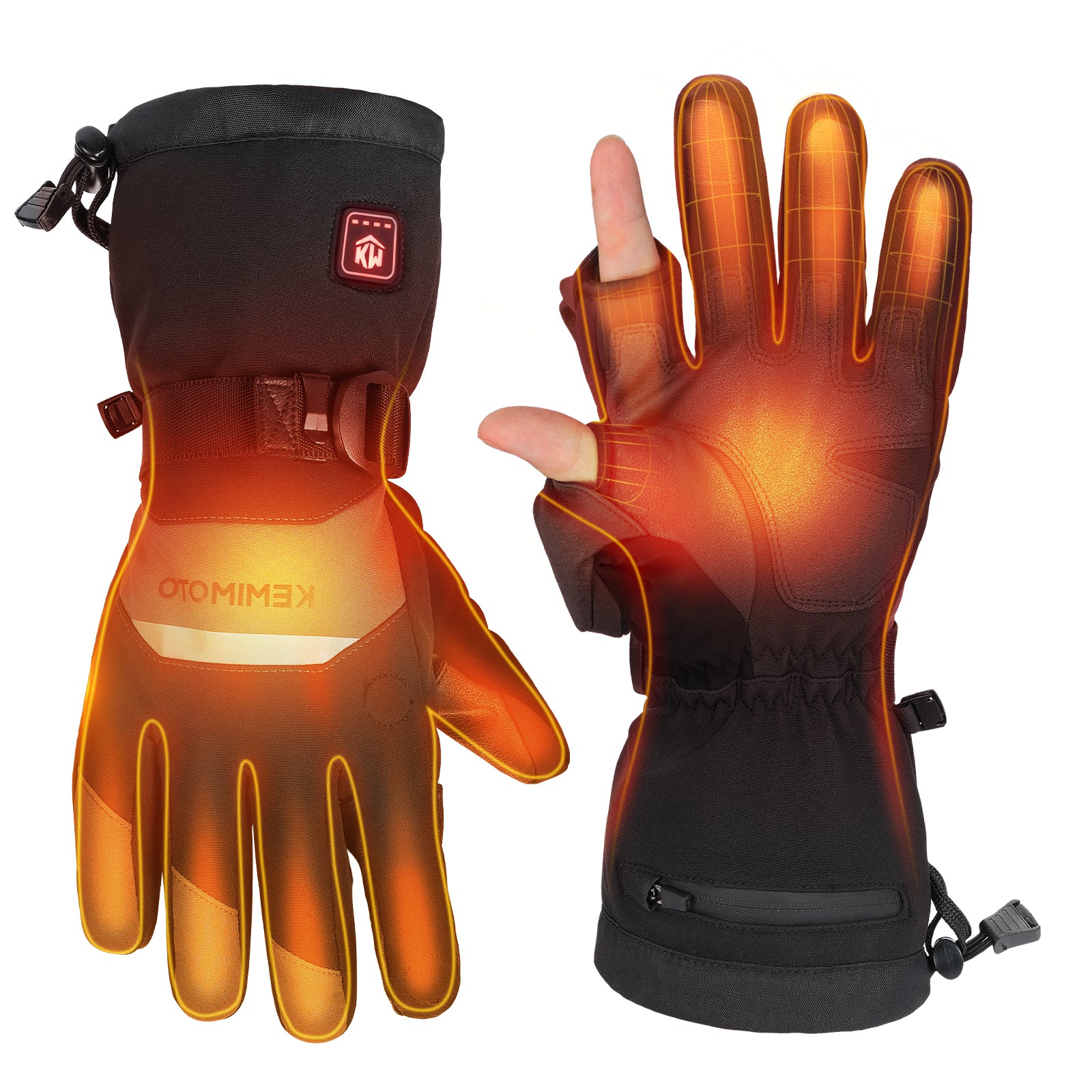 Heated gloves for fishing on sale