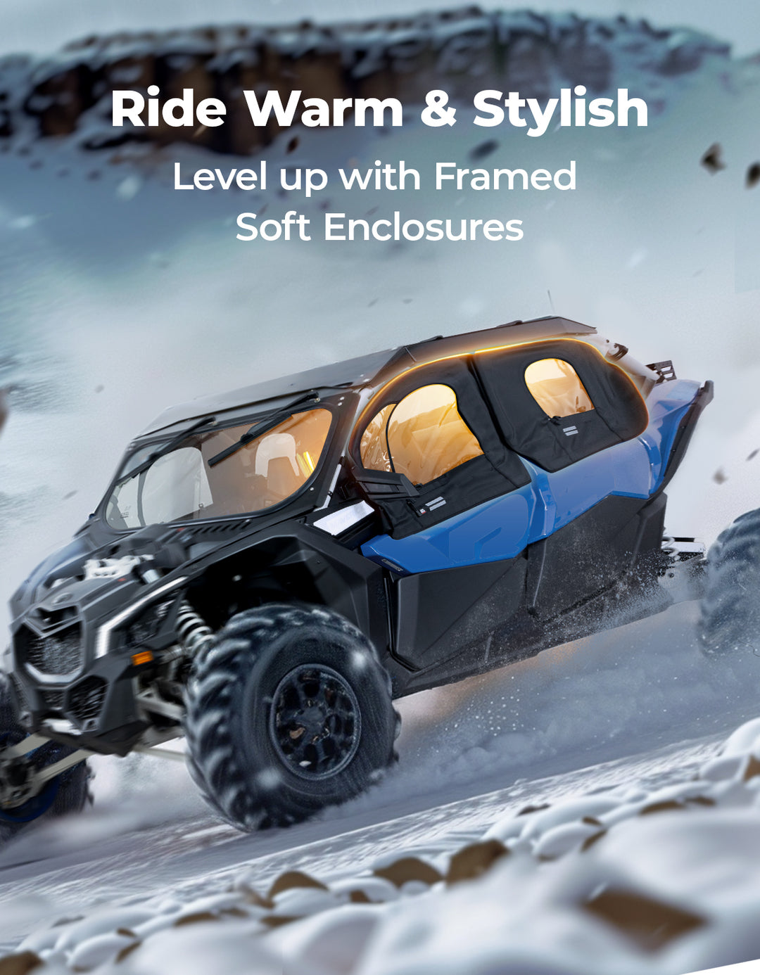 Soft Cab Enclosures with Metal Frame for Can-Am Maverick X3 MAX