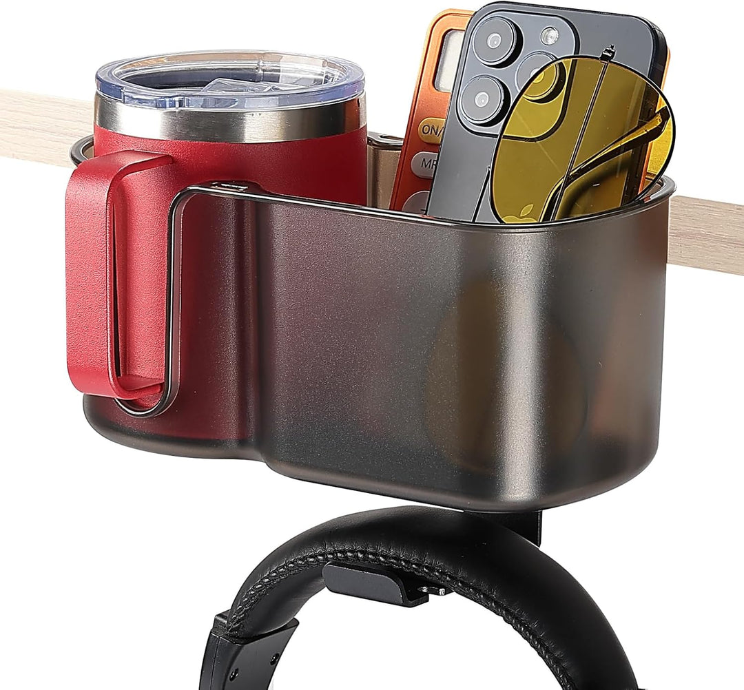 2 in 1 Desk Cup Holder for Most 18-32 oz Bottles