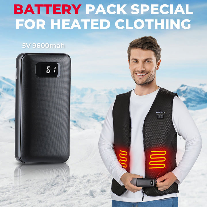 Winter Heated Vest & 5V Rechargeable Battery - Kemimoto