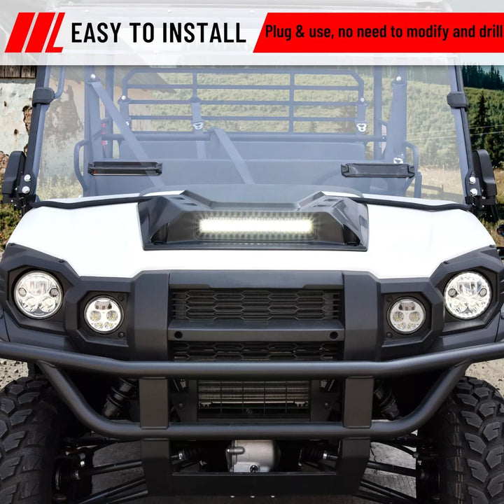 UTV Hood Scoop with Light for Kawasaki Mule Pro FXT DXT DX FX