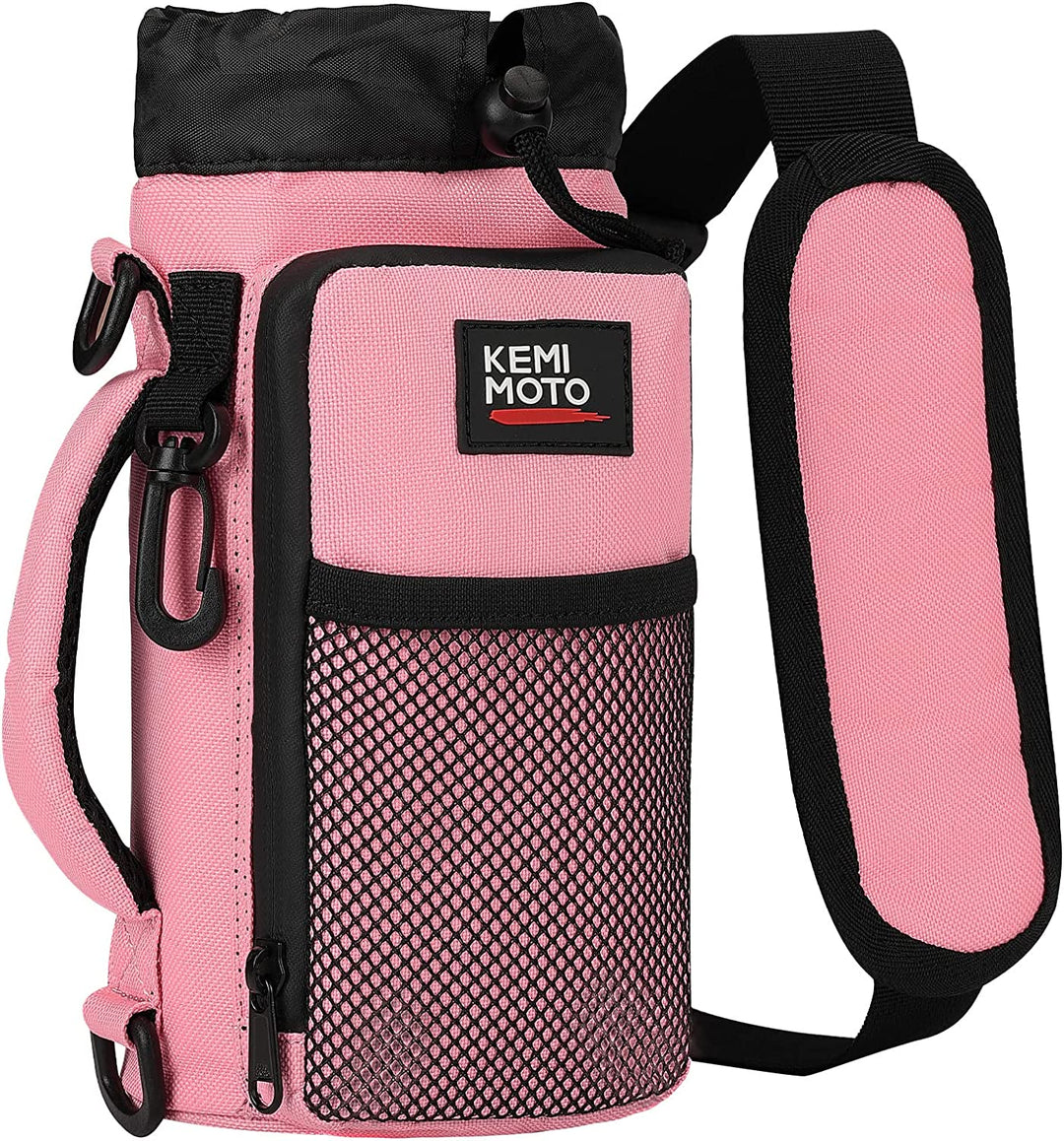 KEMIMOTO Water Bottle Holder Bag, Water Bottle Carrier with Adjustable  Shoulder Strap, Water Bottle Pouch Holder for Hiking, Camping, Fishing