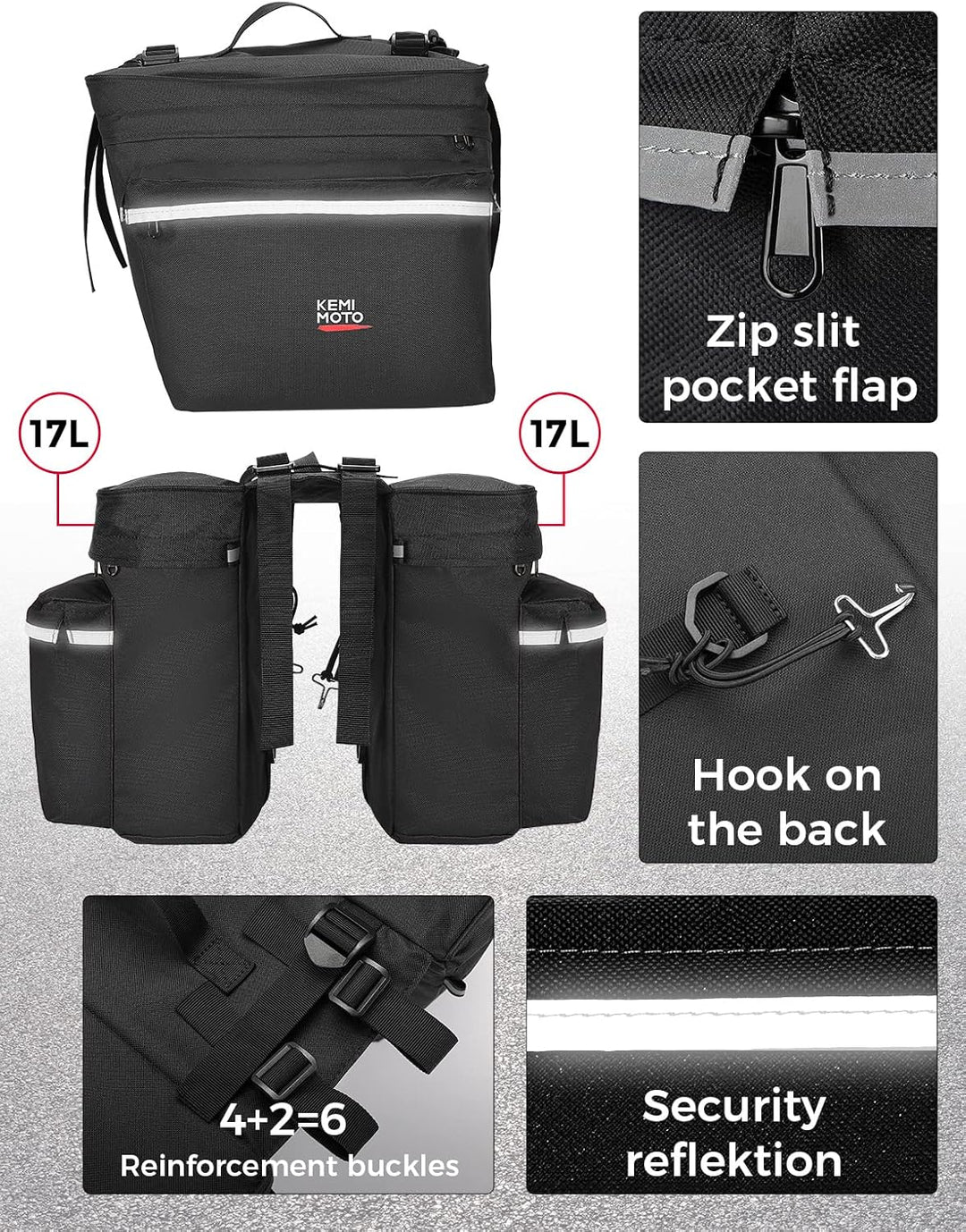 Bike Saddle Bag 30L Large Capacity