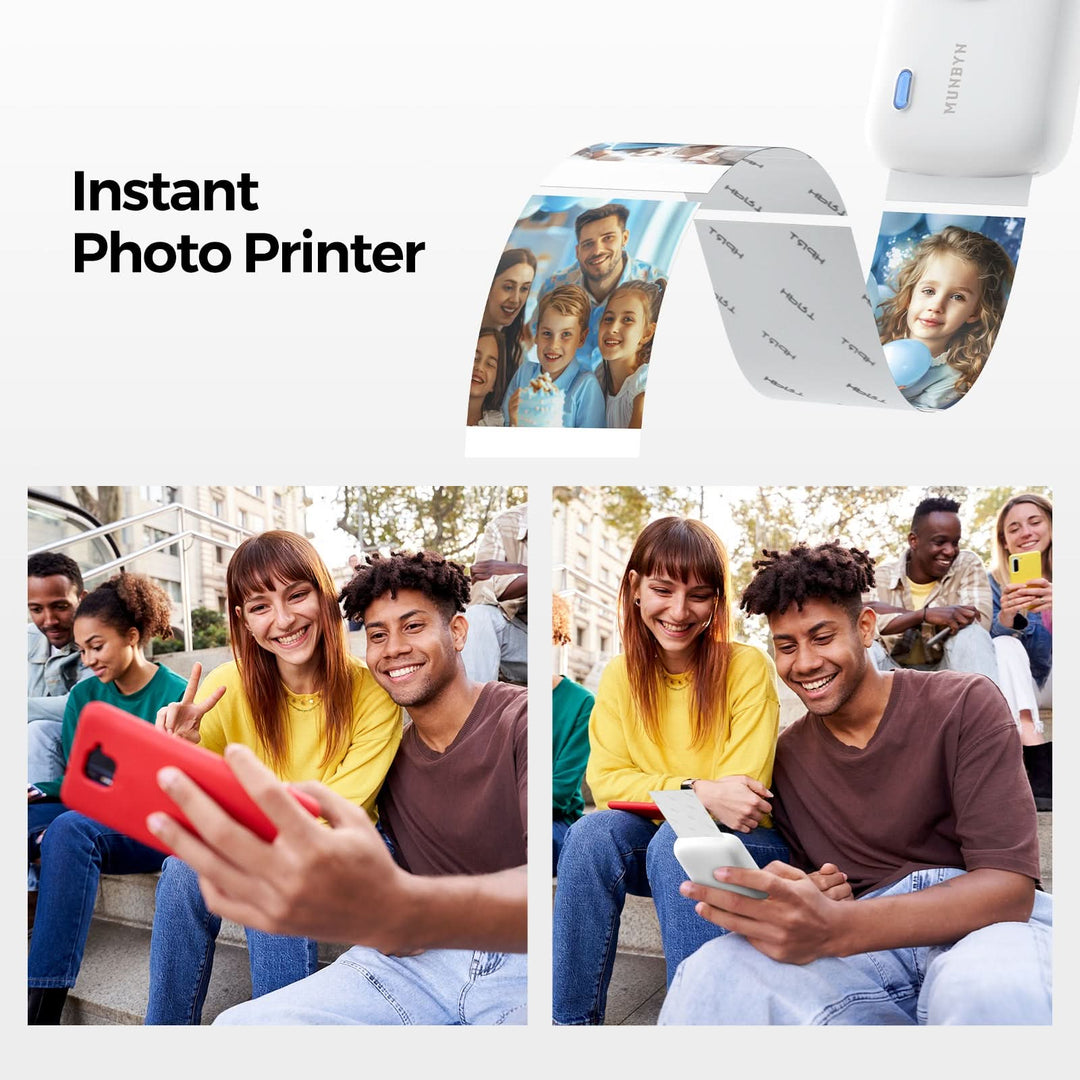 MUNBYN 2"x3" Premium Instant Photo Paper Automatic Lamination