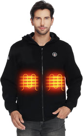 Sudadera con capucha térmica con paquete de batería de 12 V, sudadera con capucha térmica eléctrica para hombres y mujeres