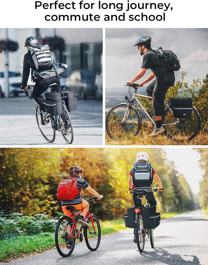 Bolsa para sillín de bicicleta 30L de gran capacidad