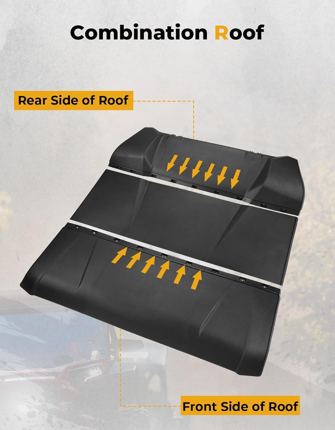 3-in-1 UTV Roof Hard Top for Polaris RZR XP 1000 2024-2025