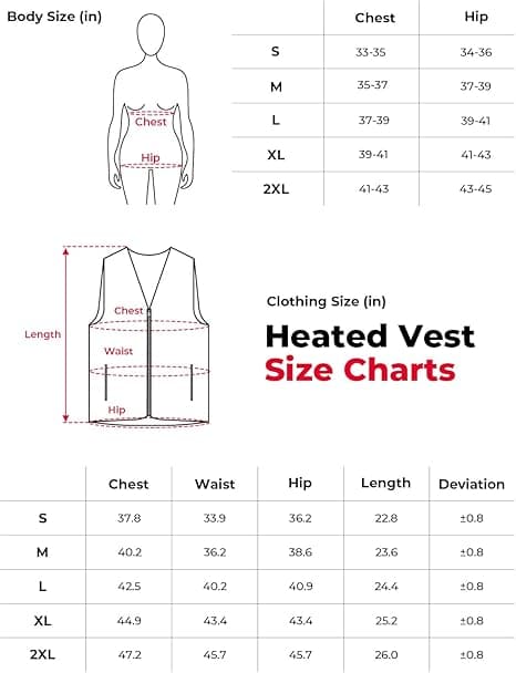 Women Heated Vest, Battery Pack Not Included