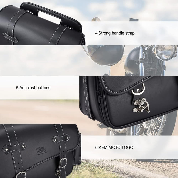 Motorcycle Leather Saddlebag for Rebel 250,300,500