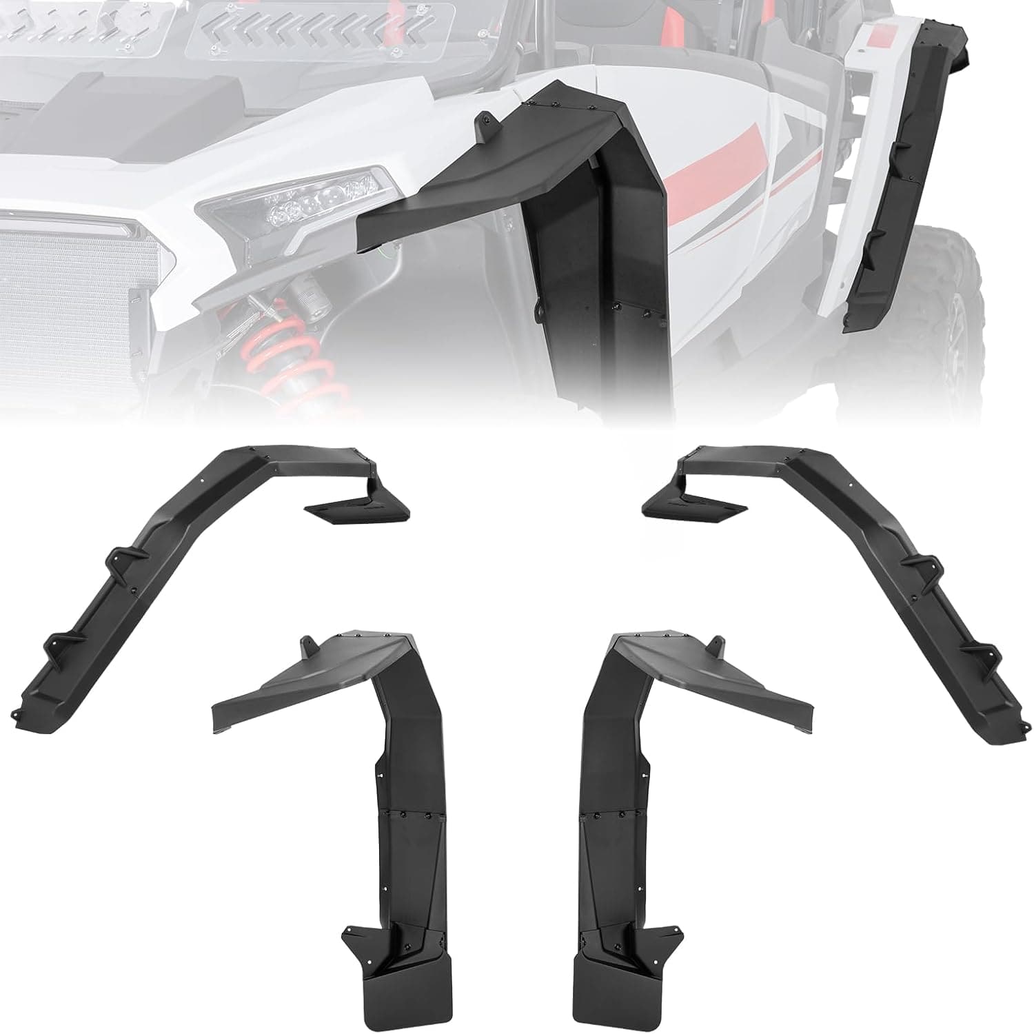 Extended 8.5 Inches Fender Flares 4PCS for Polaris RZR XP 4 1000 2024-2025