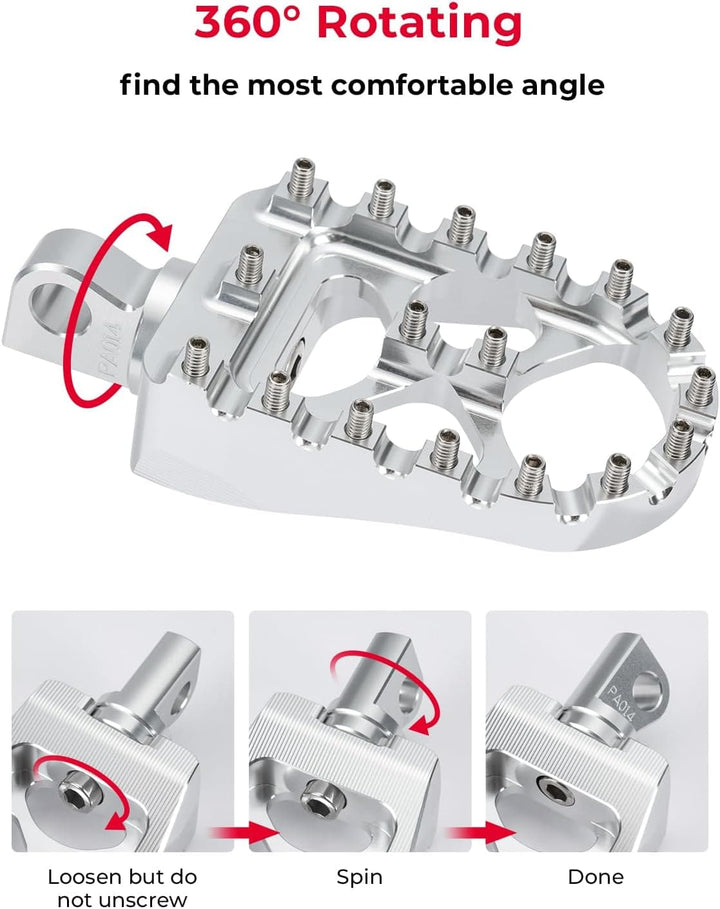 Motorcycle silver Foot pegs for Dyna Sportster Iron 883