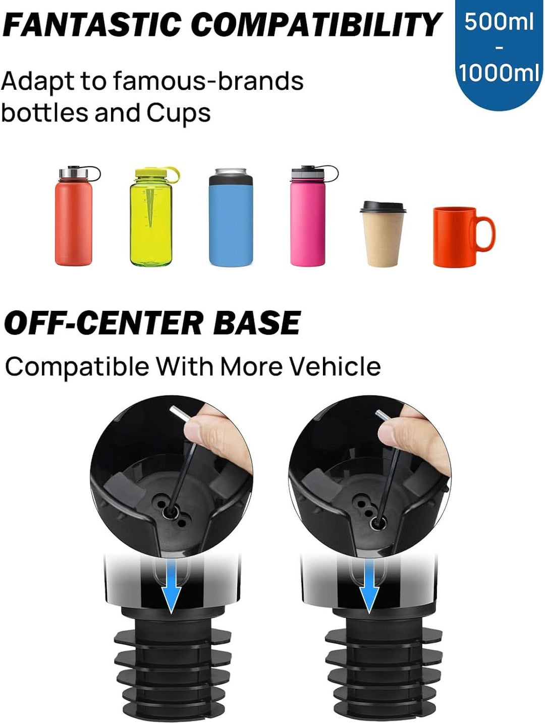 JOYTUTUS Cup Holder Phone Mount for Car