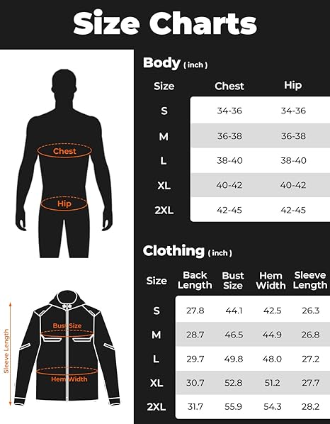 Heated Jacket with 20000 mAh Battery for Motorcycle Outdoor Hiking