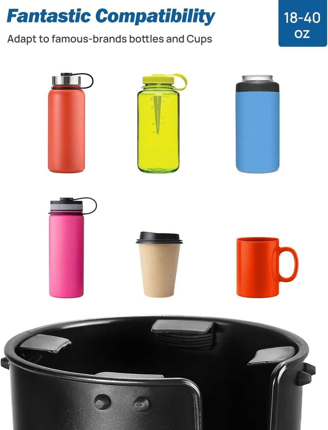 JOYTUTUS Large Stable Cup Holder Expander for YETI, Hydro Flask