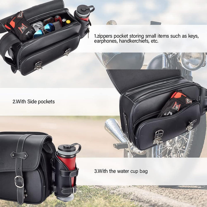 Motorcycle Leather Saddle bag for Rebel 250, 500, 1100