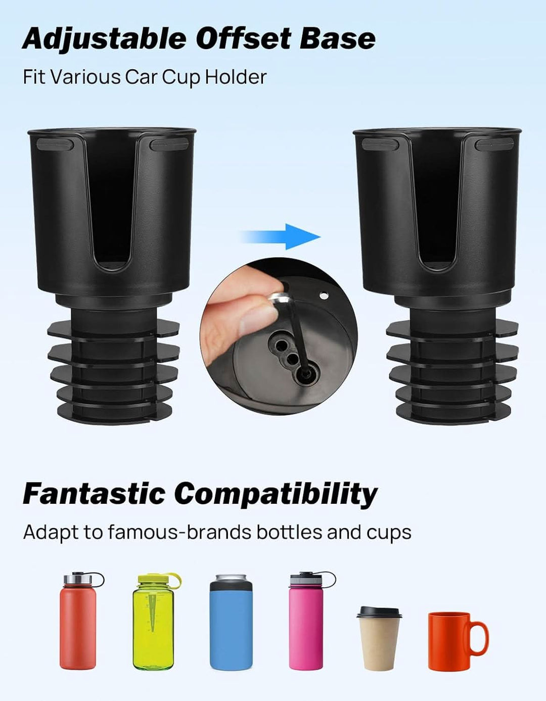 JOYTUTUS Cup Holder Phone Mount for Car