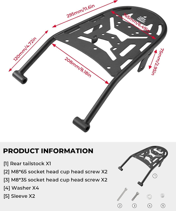 Rear Rack Luggage Storage Rack for CRF300L 2021-2024