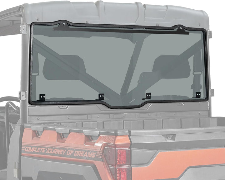 UTV Rear Windshield (Fit Roof) for Polaris Ranger XP 1000/Crew 2017-2025