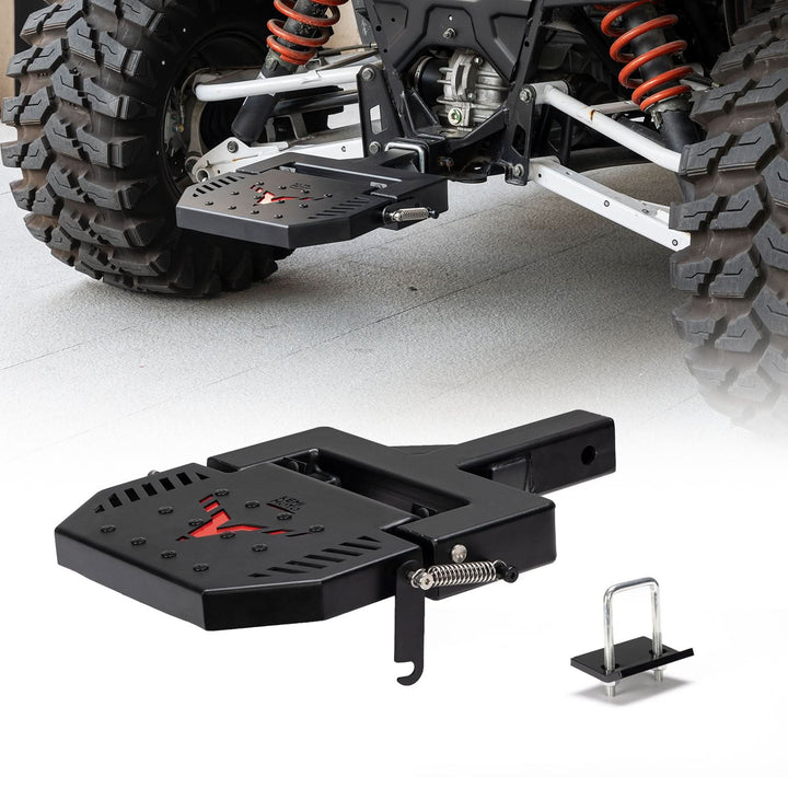 UTV Hitch Step with 2" Hitch Receiver Bumper Step for Polaris Ranger 1000 Defender UFORCE 1000