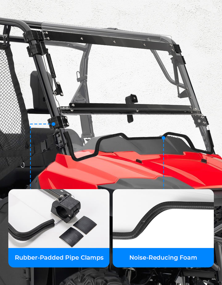 UTV Flip Up Windshield for Pioneer 700/700-4 2014-2025