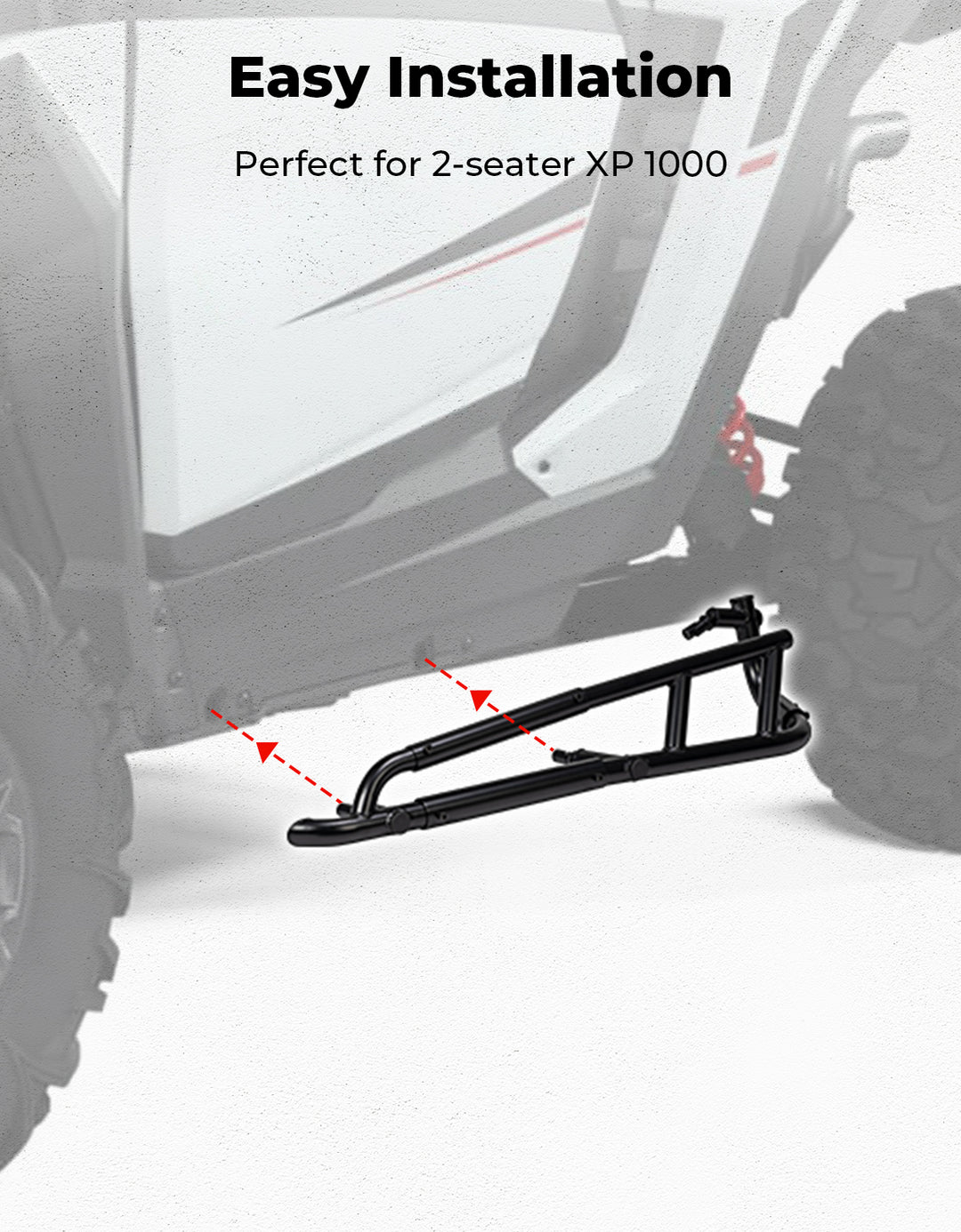 Heavy Duty Steel Nerf Bars Rock Sliders for Polaris RZR XP 1000/ XP 4 1000 2024-2025