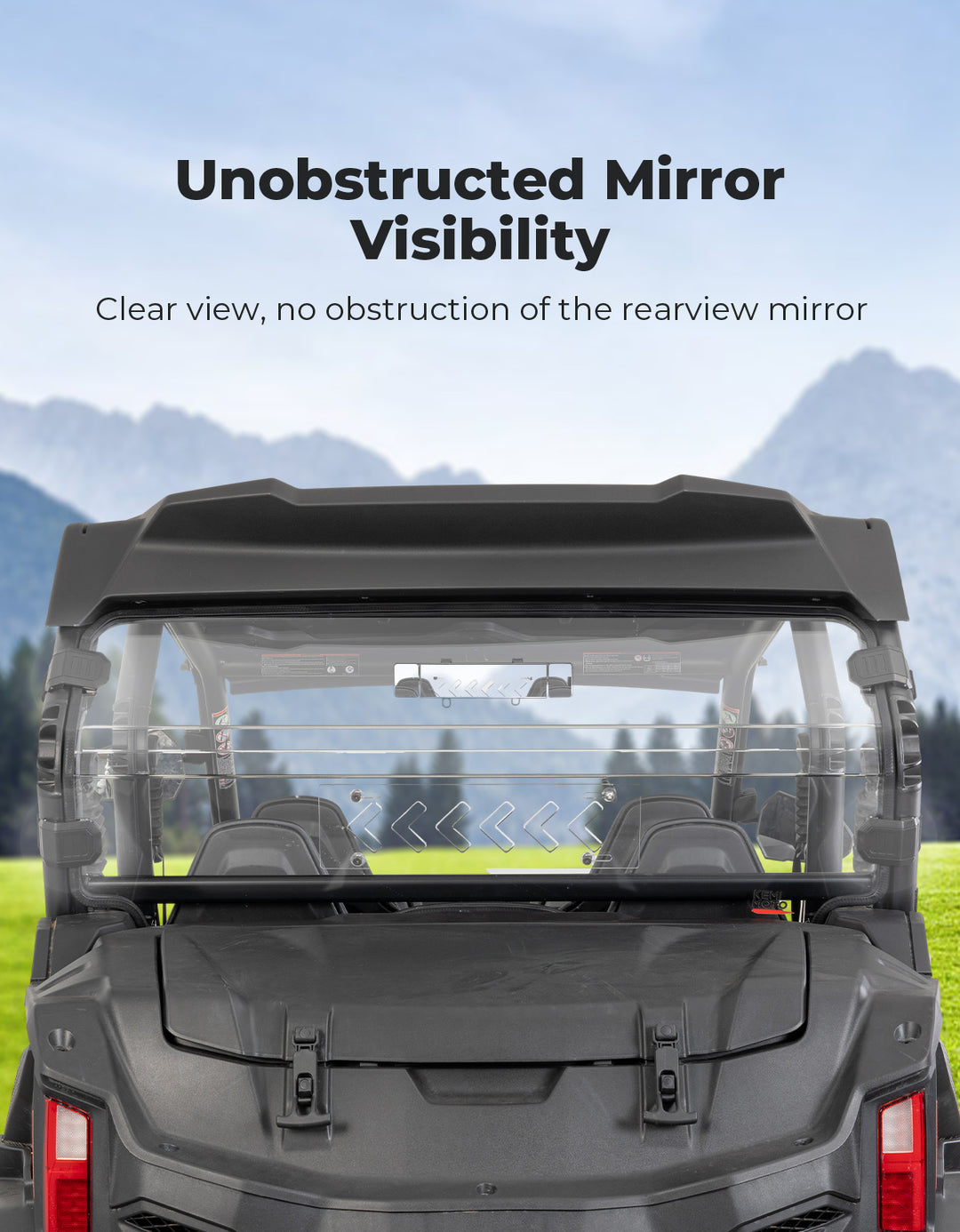 Rear Windshield w/Sliding Window for 2023+ CFMOTO ZForce 950 Sport | 800Trail