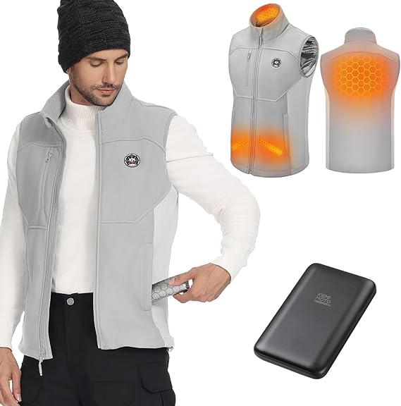 Mercerized Velvet Heated Vest with Battery Pack Included