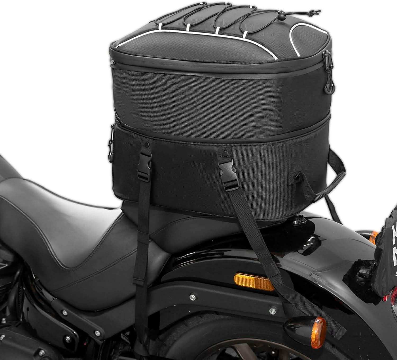 Motorcycle Tail Bag, 25L-45L Expandable Motorbike Helmet Bag