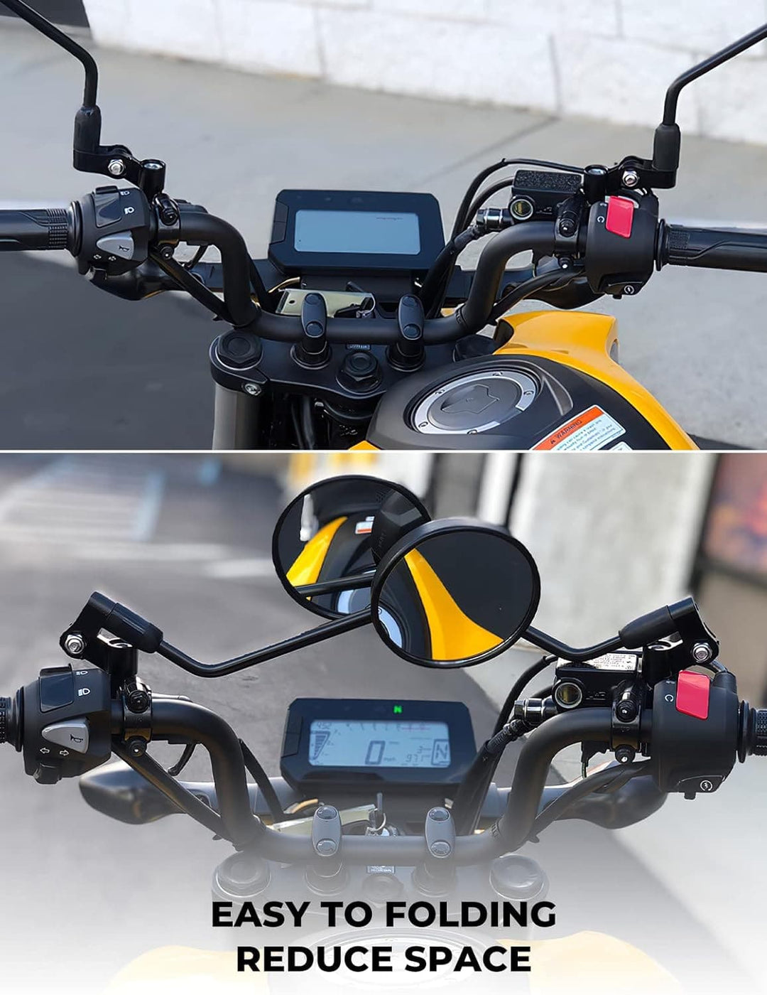 Universal Rear View Mirror Mount for Motorcycles