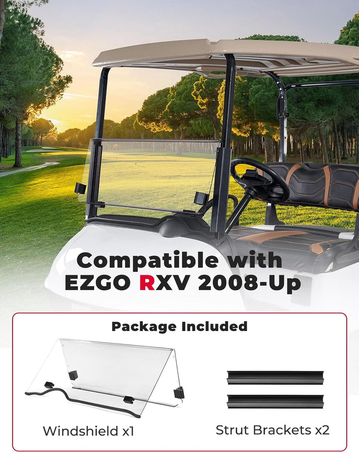 Golf Cart Windshield for EZGO RXV (2008-Up)