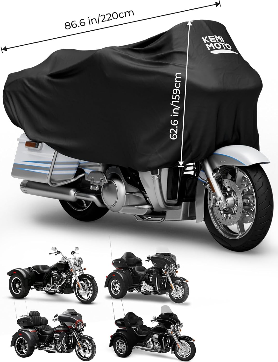 Motorcycle Cover Half Cover for Touring Models Road King Street Glide Road Glide