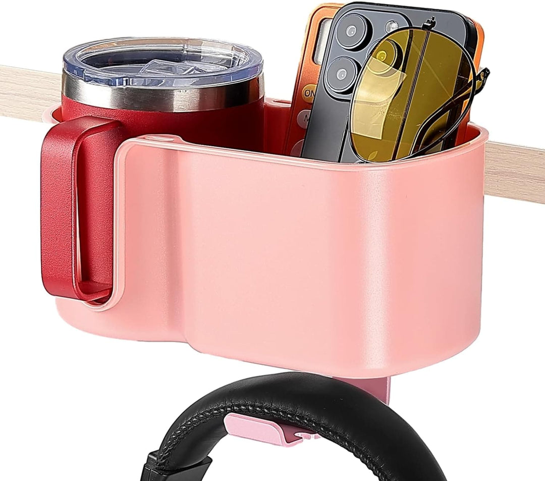 2 in 1 Desk Cup Holder for Most 18-32 oz Bottles