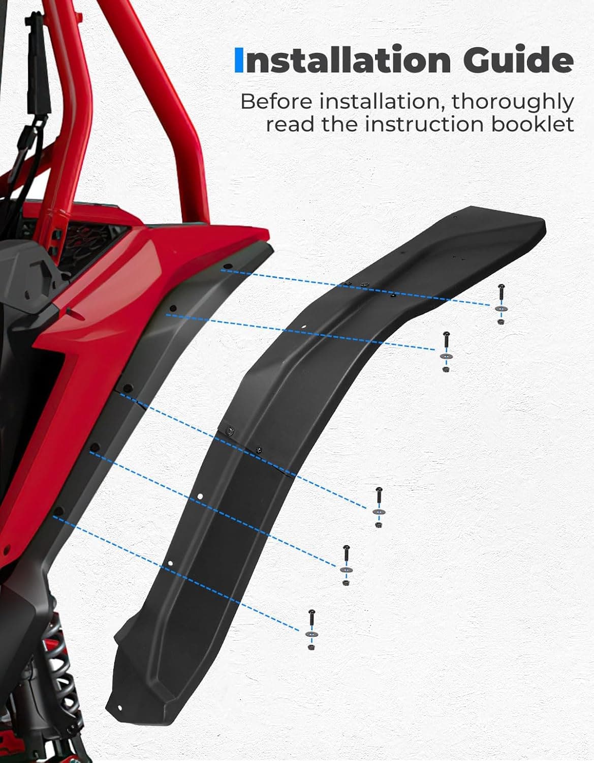 Wider Fender Flares Extensions for Talon 1000X 1000R 1000X-4 (2019-2024)