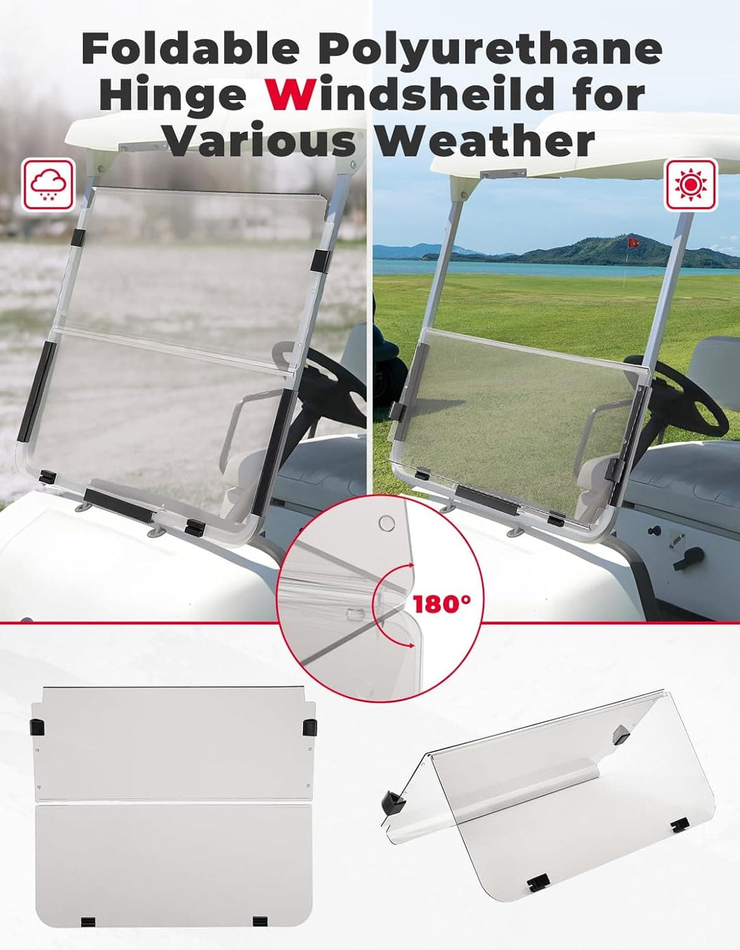 Golf Cart Windshield for G22 (2003-2006) Tinted