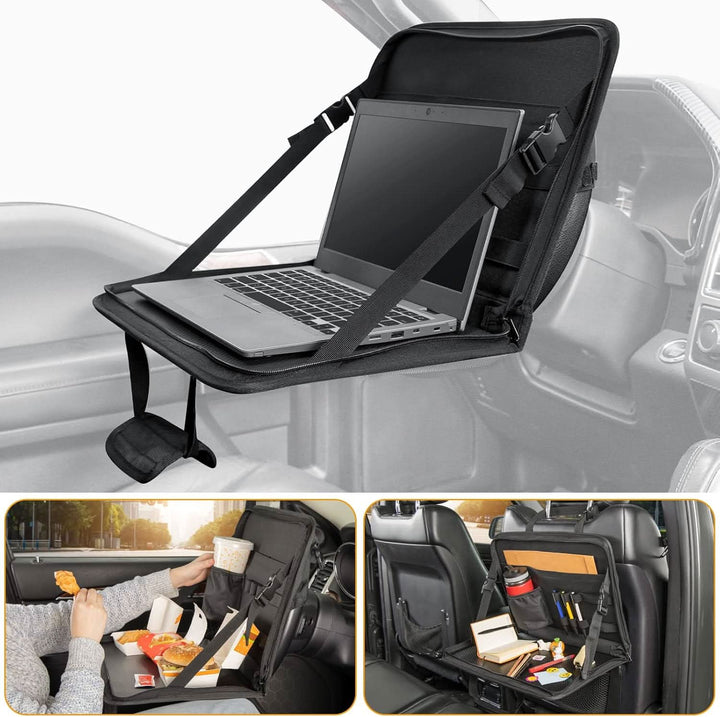 JOYTUTUS 3 in 1 Steering Wheel Eating Tray, Car Back Seat Laptop Desk