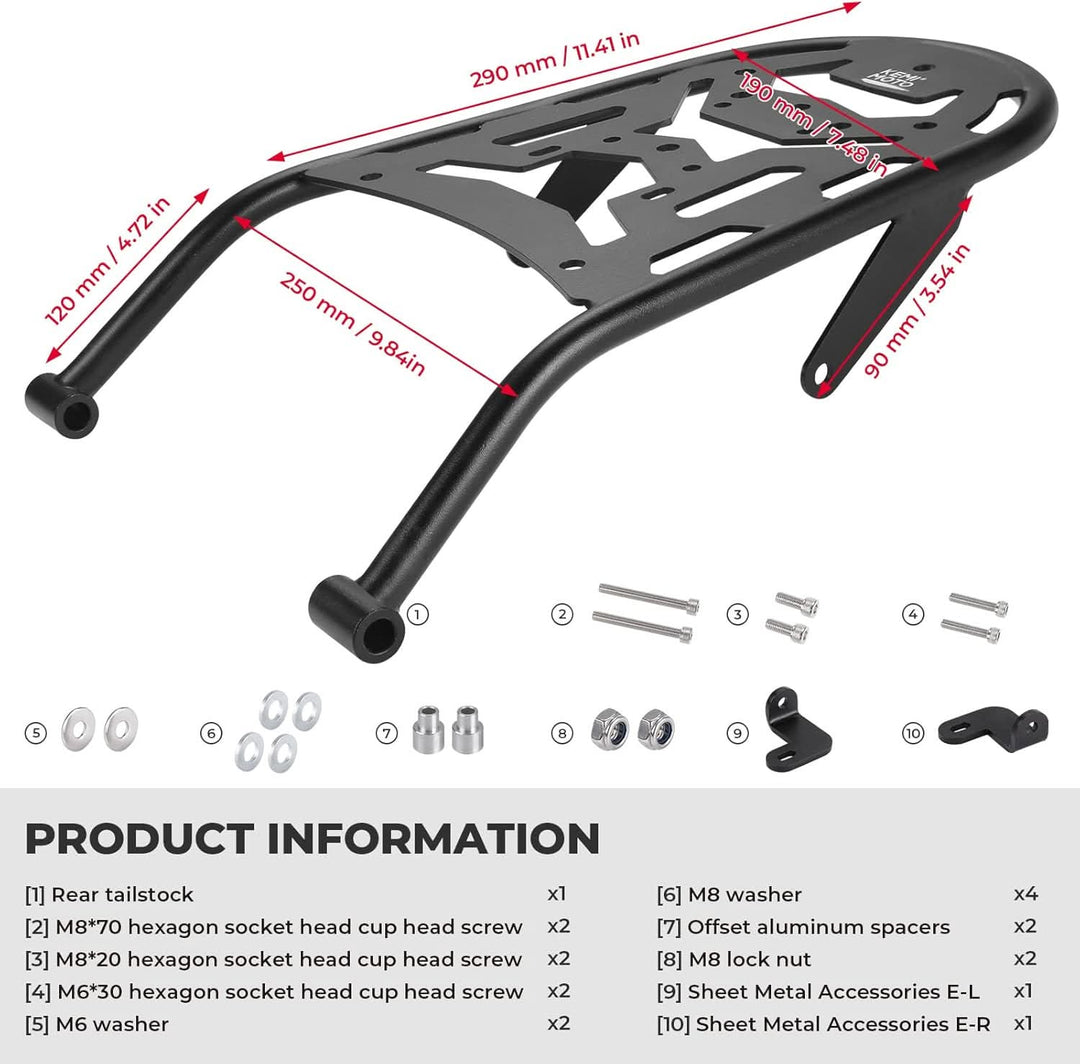 Rear Rack Luggage Rack for CRF450L CRF450RL