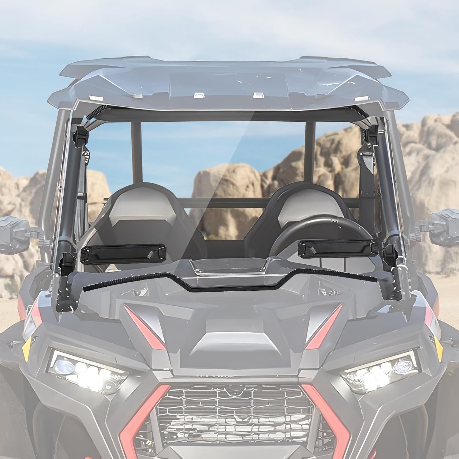 Pare-brise avec aérations réglables pour Polaris RZR XP 1000