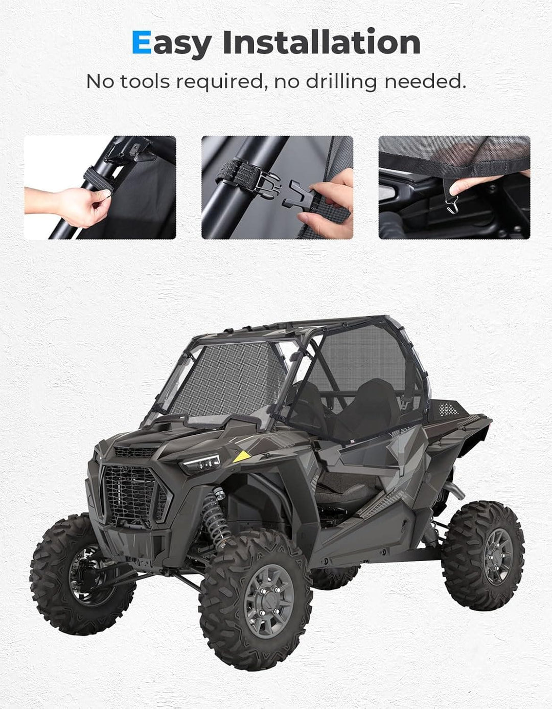 Mesh Shield Protective Door Net for 2014-2023 Polaris RZR XP 1000