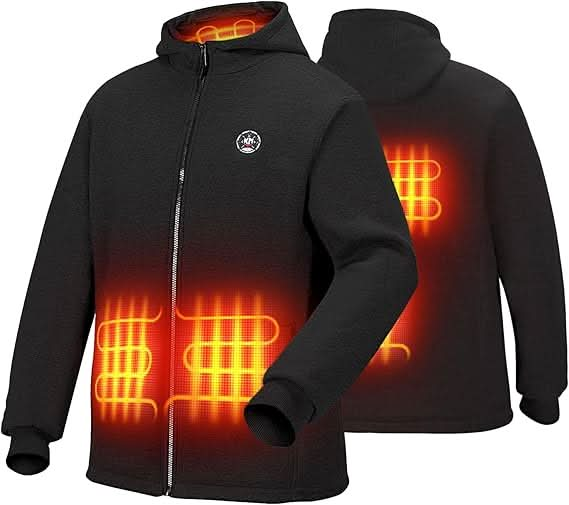 Heated Hoodie with 12V Battery Pack & 12V Rechargeable Battery