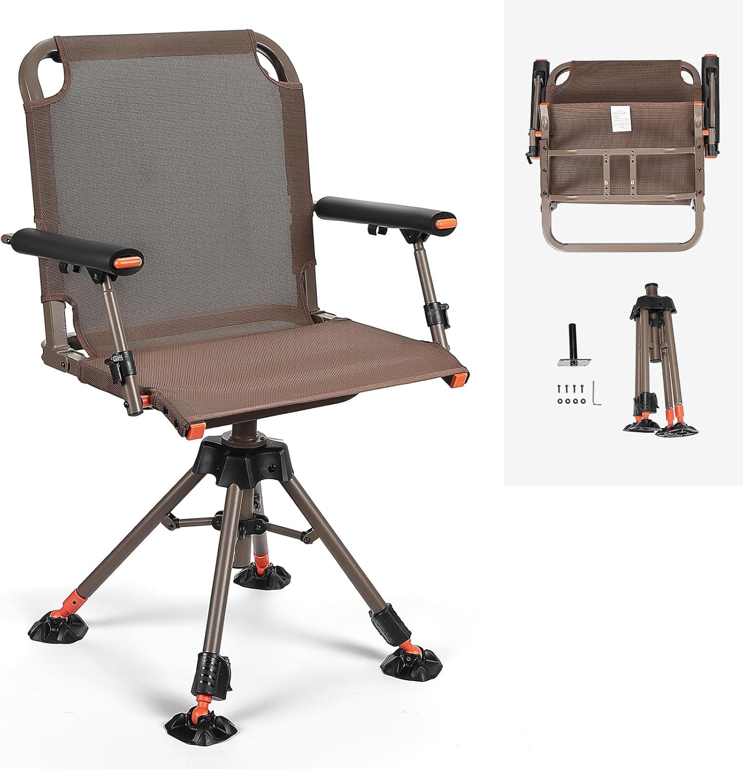 Hunting Chair 360 Degree Silent Swivel Folding Chair