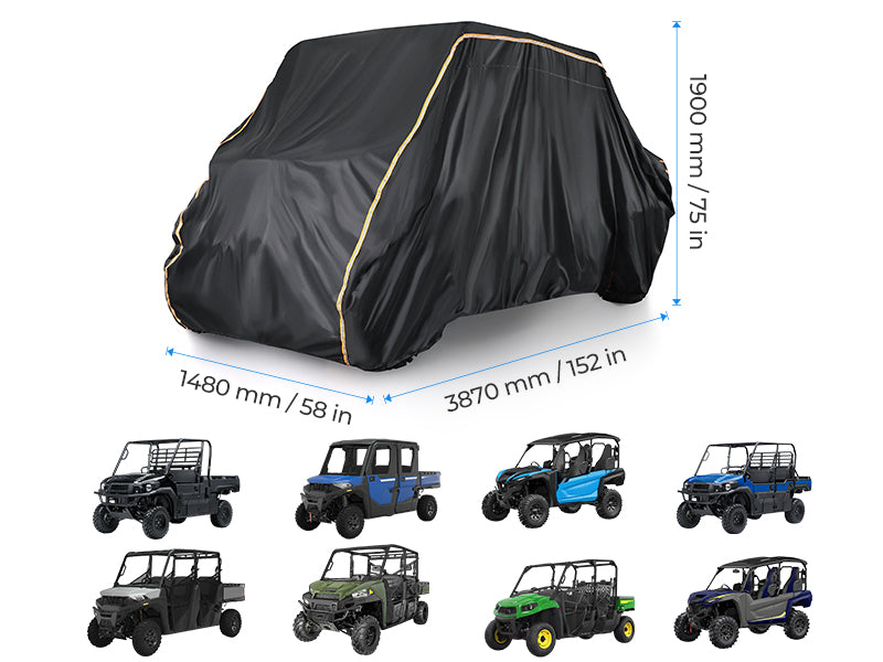 4-Seater UTV Cover Waterproof for Ranger Crew 570 / Mule PRO-FXT PRO-DXT