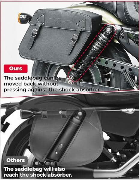 Motorcycle Leather Saddle Bags for Sportster 883